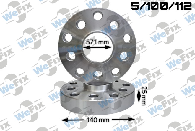 Проставка VW, Audi 25мм 5/100/112 dia 57,1 D=140 Лита