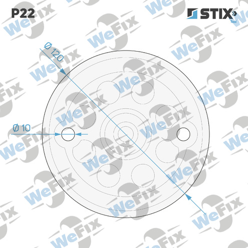 P22 Накладка для домкрата посилена 2 отвори 120x112x22 мм STIX. Фото 4