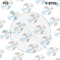 P22 Накладка для домкрата посилена 2 отвори 120x112x22 мм STIX. Фото 4