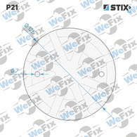 P21 Накладка для домкрата посилена 2 отвори 125x120x24 мм STIX. Фото 4
