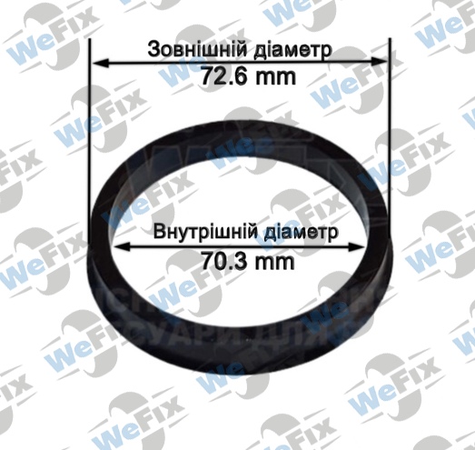 Центрувальне кільце 72.6/70.3 (термопластик)