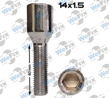 Болт колісний внутр.шестигр. M14х1,5x40 хром