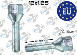Болт колісний M12х1,25х40 конус цинк ключ 19