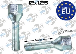 Болт колісний M12х1,25х44 конус цинк ключ 19