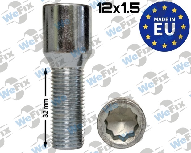 Болт колісний внутр.десятигранник M12х1,5x32 цинк (TORX) ITALY