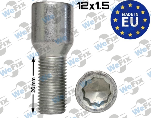 Болт колісний внутр.десятигранник M12х1,5x26 цинк (TORX) ITALY
