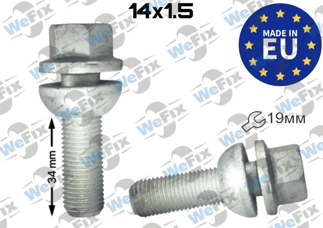 Болт колісний M14х1,5x34 рухома сфера Dacromet ключ 19 Sharan/Galaxy