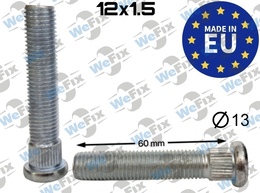 Шпилька колісна M12х1,5х60 шліц 13 Ford, Mazda, Kia, Jaguar, Chevrolet, Daewoo
