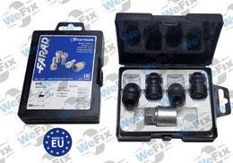 Секретні гайки FARAD STARLOCK конус 12x1,5х34 кл.19 чорні 1 ключ