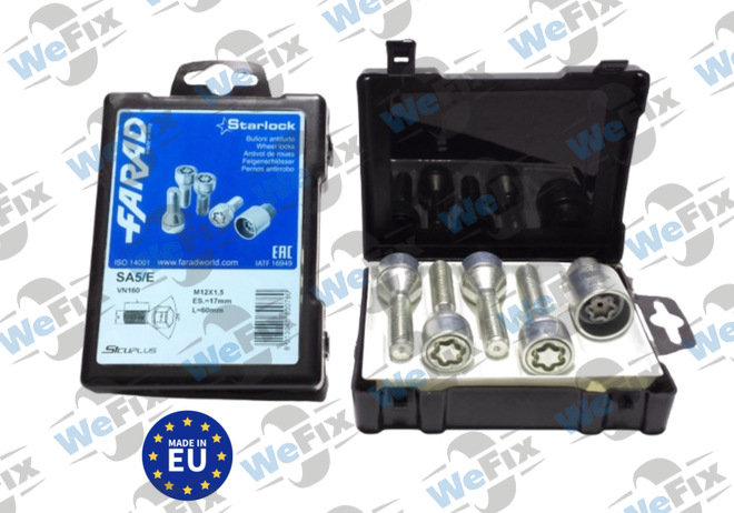 Секретні болти FARAD STARLOCK конус 12x1,5х60 1 ключ