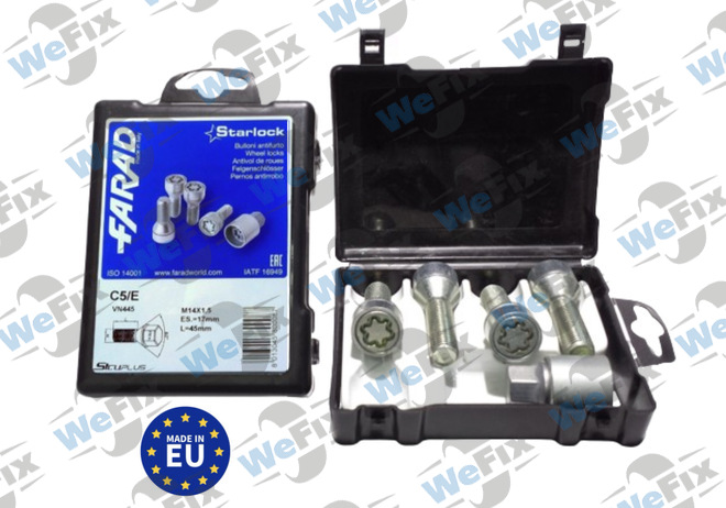 Секретні болти FARAD STARLOCK конус 14x1,5х50 1 ключ