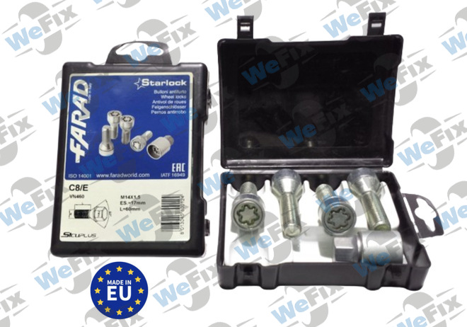 Секретні болти FARAD STARLOCK конус 14x1,5х60 1 ключ