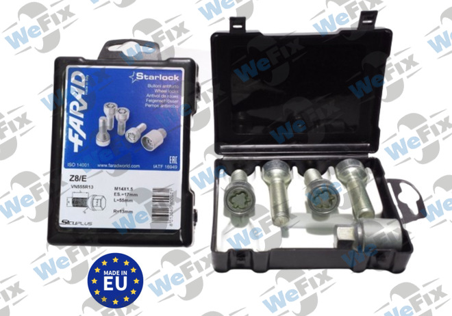 Секретні болти FARAD STARLOCK сфера 14x1,5х55 1 ключ