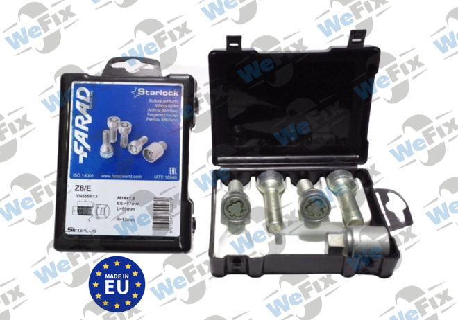 Секретні болти FARAD STARLOCK сфера 14x1,5х60 1 ключ