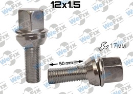 Болт колісний ексцентрик М12х1,5х50 хром ключ 17