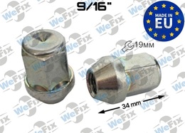 Гайка колісна закрита M9/16"-20х34 конус UNF ключ 19 цинк Italy