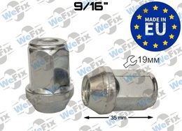 Гайка колісна закрита M9/16"-18х35 конус UNF ключ 21 цинк