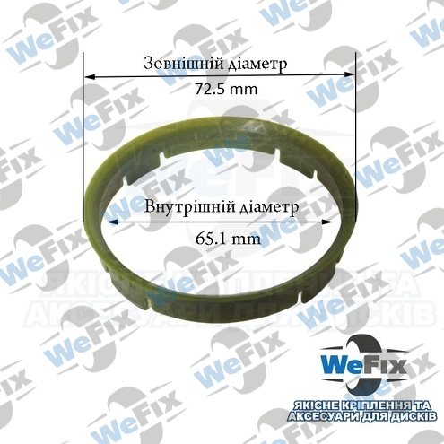 Центрувальне кільце 72.5/65.1 TPI (скловолокно) Premium
