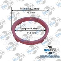 Центрувальне кільце 72.5/64.1 TPI (скловолокно) Premium