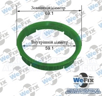 Центрувальне кільце 69.1/59.1 TPI (скловолокно) Premium