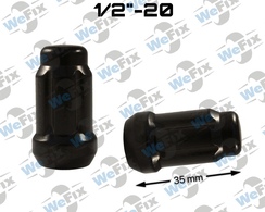 Гайка колісна закрита M1/2"-20х35 конус UNF ключ шліцевий чорна