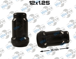 Гайка колісна закрита M12x1,25х35 конус ключ шліцевий чорна