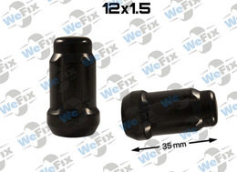 Гайка колісна закрита M12x1,5х35 конус ключ шліцевий чорна