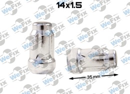 Гайка колісна закрита M14x1,5х35 конус ключ шліцевий хром