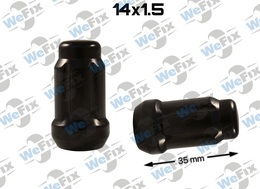 Гайка колісна закрита M14x1,5х35 конус ключ шліцевий чорна
