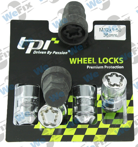 Секретні гайки TPI конус 12x1,5х36 кл.19/21 2 ключа