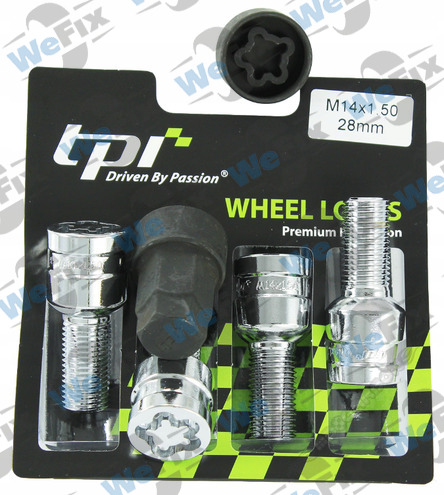 Секретні болти TPI сфера 14x1,5х28 кл.17/19 2 ключ