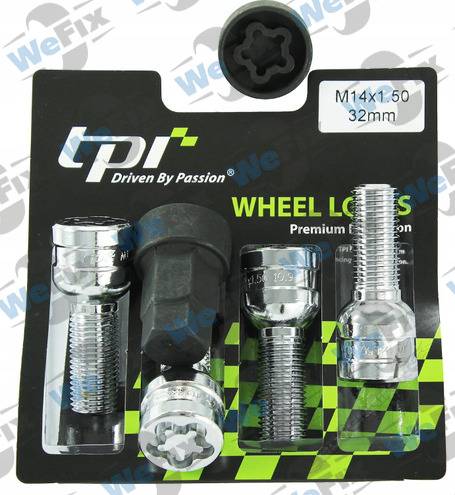 Секретні болти TPI сфера 14x1,5х32 кл.17/19 2 ключ