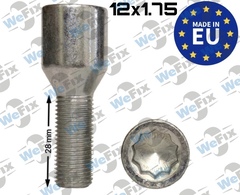 Болт колісний внутр.десятигранник M12х1,75x28 цинк (TORX)