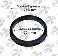Центрувальне кільце 76.9/70.1 (термопластик)