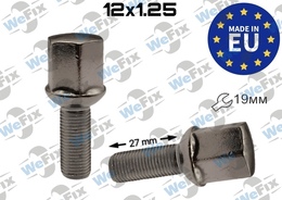 Болт колісний M12х1,25х27 сфера цинк ключ 19