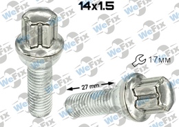 Болт колісний M14х1,5x27 сфера Dacromet ключ 17 Mercedes