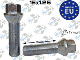Болт колісний M15х1,25x55 конус цинк ключ 17 
