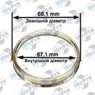 Центрувальне кільце 68.1/67.1 (алюміній)
